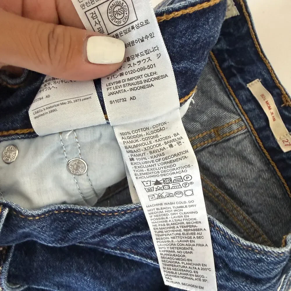 Levi's Premium 80's Mom Jean Tapered Blue High Rise A3506 - 27 W27 L28